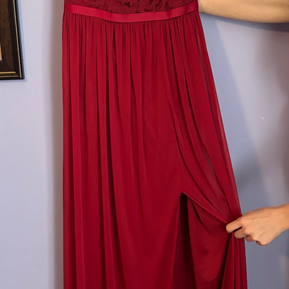 David’s Bridal One-Shoulder Lace Bridesmaid Dress - Picture 4 of 6